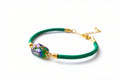 Emerald Aurora Glass Rope Bracelet