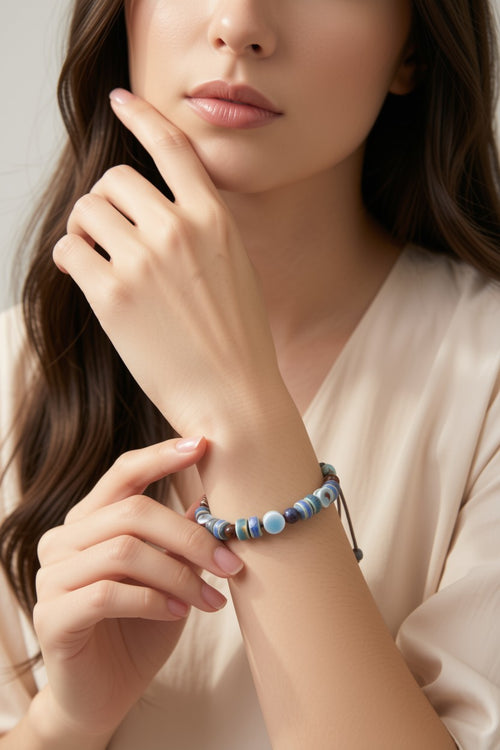 Ocean Breeze Ceramic Bead Bracelet
